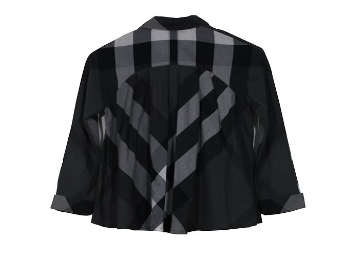 Burberry Tartan Tunika aus Baumwolle Grau 6 Jahre - Ansicht 2