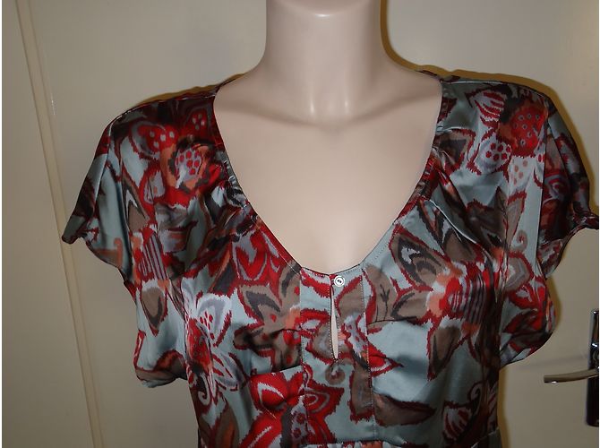 One step Kleid mit bunten Blumen aus Polyester Größe 42 Mehrfarben - Ansicht 3