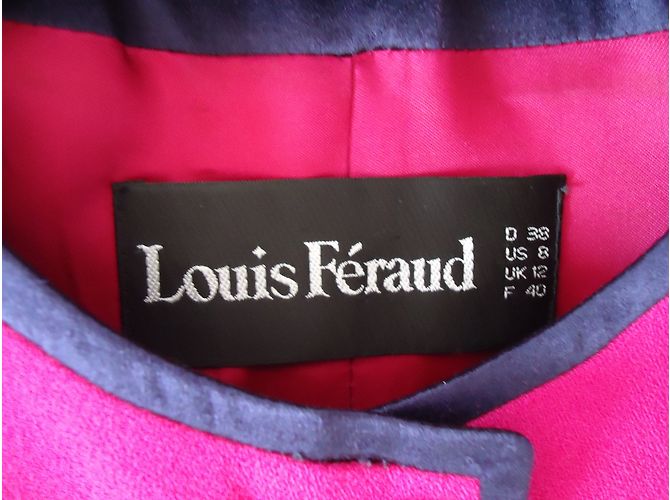 Giacca Louis Féraud Rosa in Seta e Lana Taglia 40 - vista 3