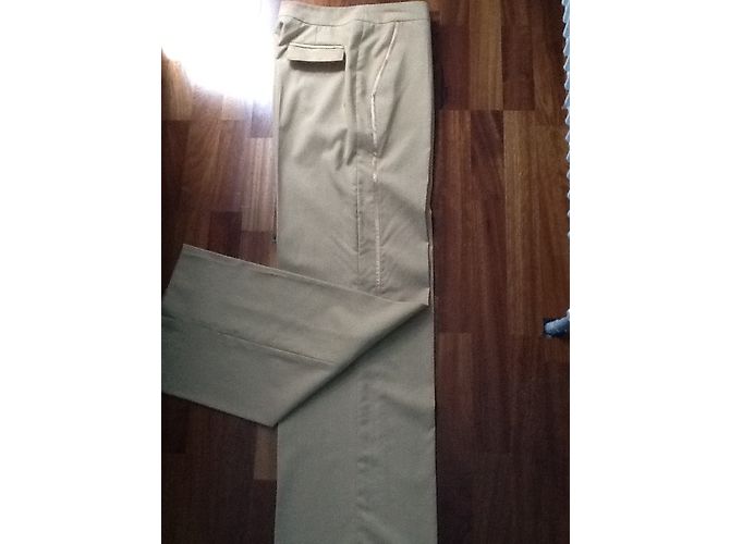 Autre Marque Pantalones Michel Payne de lana beige Talla 42 - vista 3