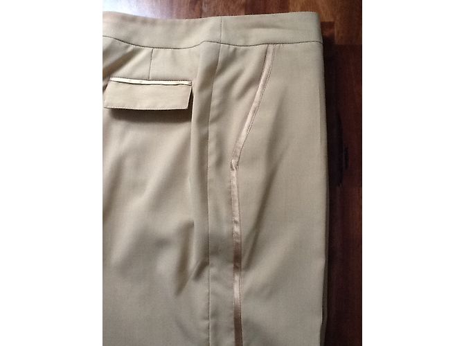 Autre Marque Pantalones Michel Payne de lana beige Talla 42 - vista 4