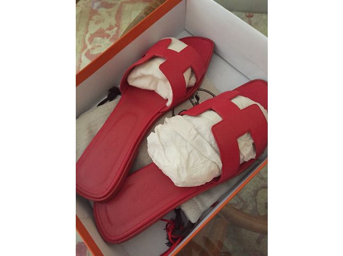 Oran Hermès Sandalen Rot - Ansicht 10