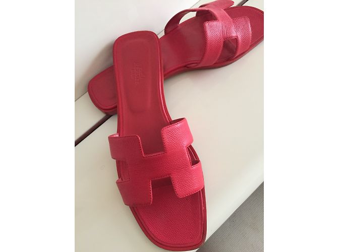 Oran Hermès Sandalen Rot - Ansicht 3