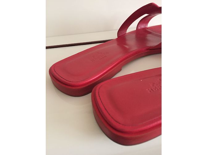 Oran Hermès Sandalen Rot - Ansicht 4