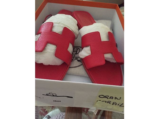 Oran Hermès Sandalen Rot - Ansicht 8