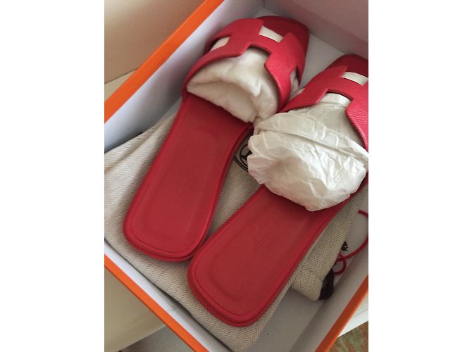 Oran Hermès Sandalen Rot - Ansicht 9