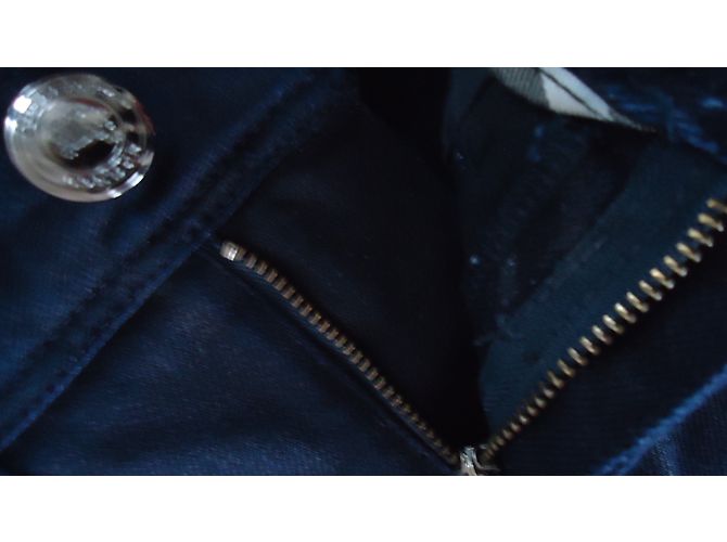 Falda de tubo en denim azul Burberry - vista 4