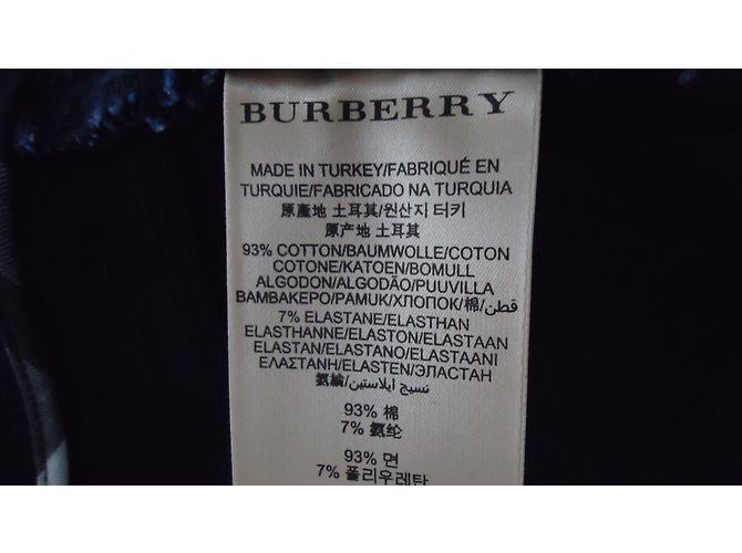 Falda de tubo en denim azul Burberry - vista 5