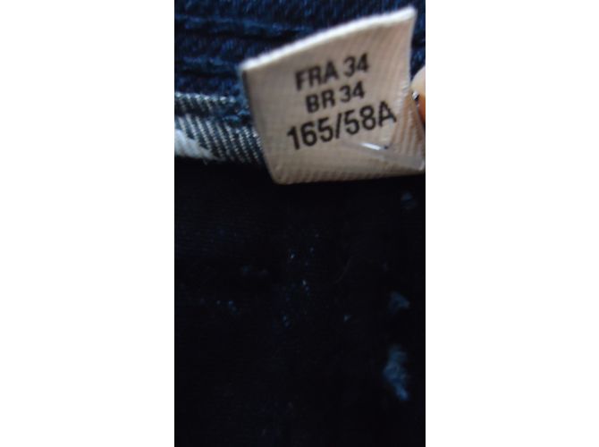 Falda de tubo en denim azul Burberry - vista 8
