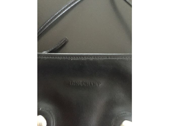 Borsa a mano Longchamp in pelle nera Nero - vista 2