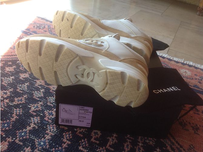 Chanel scarpe da ginnastica Beige - vista 4