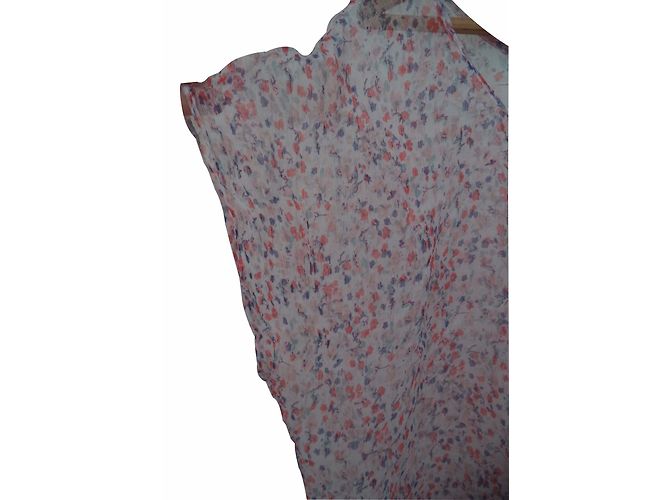 Autre Marque Seidencrepe Bluse mit Blumenmuster Rosa Mehrfarben - Ansicht 2