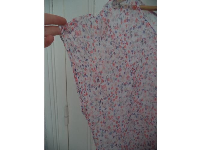 Autre Marque Seidencrepe Bluse mit Blumenmuster Rosa Mehrfarben - Ansicht 3