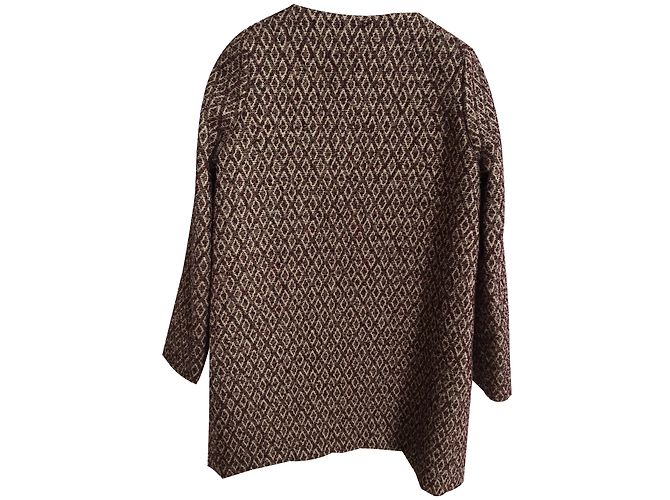 Bash kurzer Mantel bordeaux beige gold - Ansicht 2