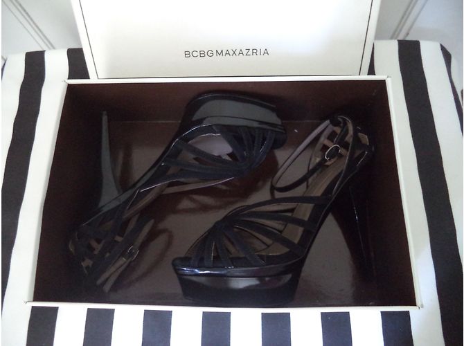 Sandali Bcbg Max Azria ADIA in pelle scamosciata nera taglia 39 Nero - vista 10