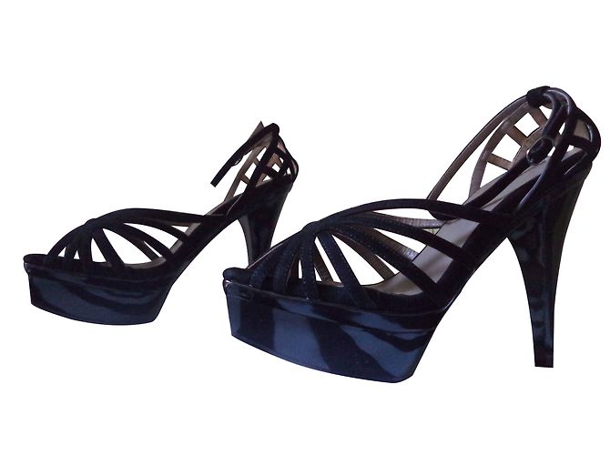 Sandali Bcbg Max Azria ADIA in pelle scamosciata nera taglia 39 Nero - vista 2