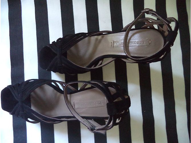 Sandali Bcbg Max Azria ADIA in pelle scamosciata nera taglia 39 Nero - vista 6