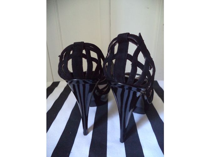 Sandali Bcbg Max Azria ADIA in pelle scamosciata nera taglia 39 Nero - vista 7