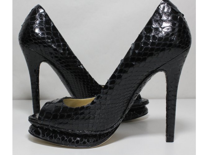 Alexandre Birman Python Sandalen Schwarz - Ansicht 3