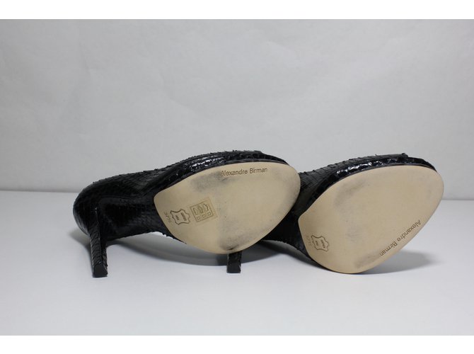Alexandre Birman Python Sandalen Schwarz - Ansicht 5