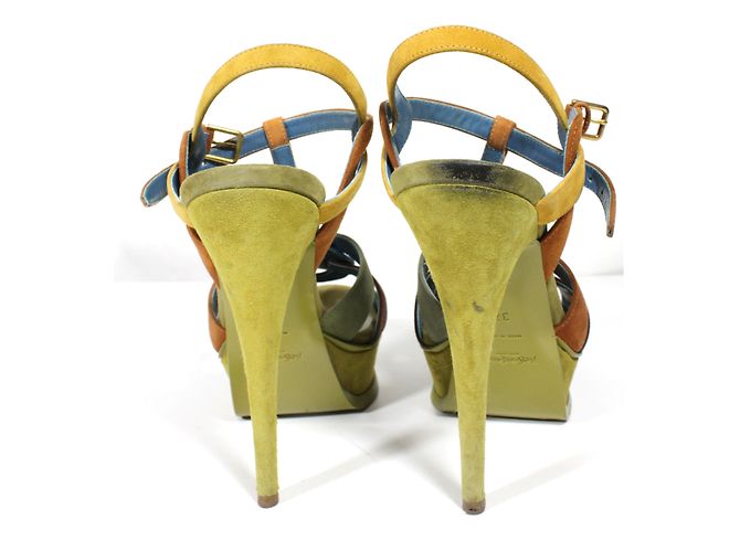 Sandali Yves Saint Laurent Tribute Nubuck 37 - vista 7