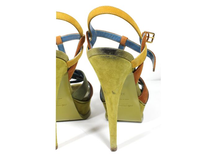 Sandali Yves Saint Laurent Tribute Nubuck 37 - vista 8