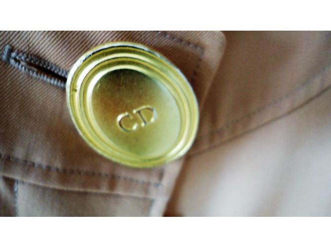 Gabardina Christian Dior de lana marrón Marrón claro - vista 11