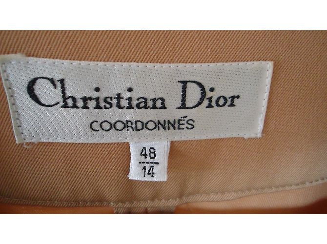 Gabardina Christian Dior de lana marrón Marrón claro - vista 3