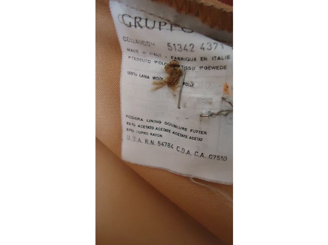 Gabardina Christian Dior de lana marrón Marrón claro - vista 5