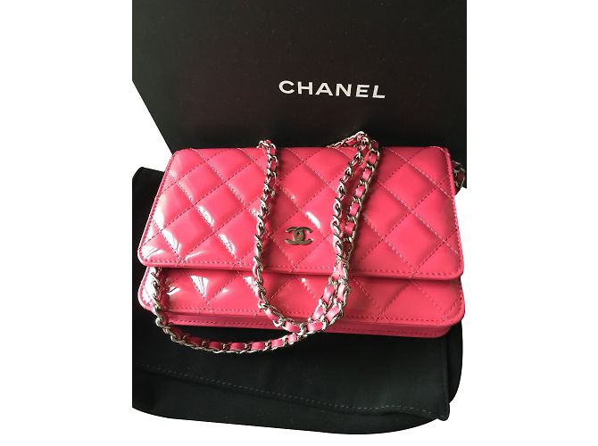 Wallet On Chain Portafoglio Chanel rosa su catena WOC - vista 2