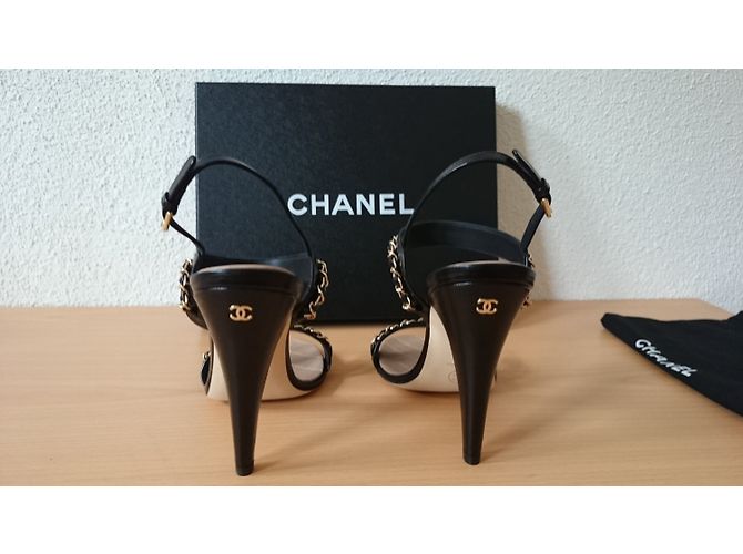 Chanel Sandales Noir - vue 4