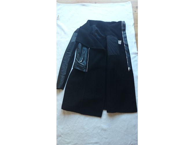 Rick Owens aus Leder und Kaschmir, Größe IT40 Schwarz - Ansicht 4