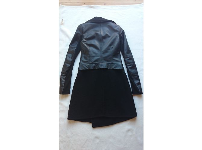 Rick Owens aus Leder und Kaschmir, Größe IT40 Schwarz - Ansicht 5