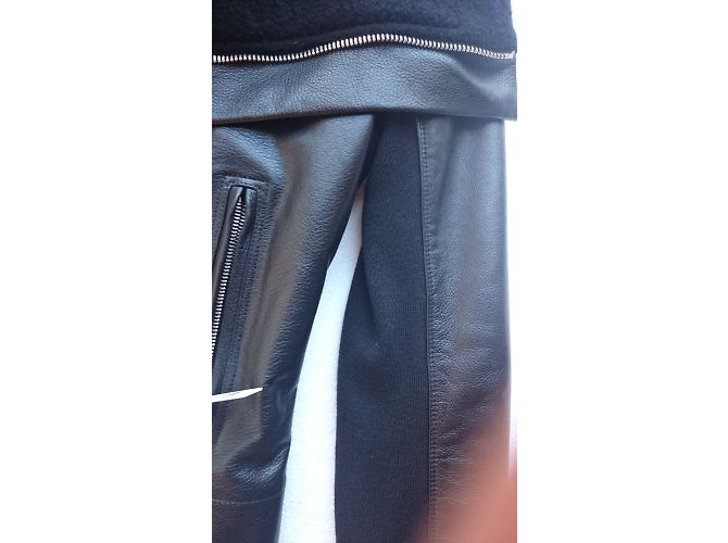 Rick Owens aus Leder und Kaschmir, Größe IT40 Schwarz - Ansicht 6