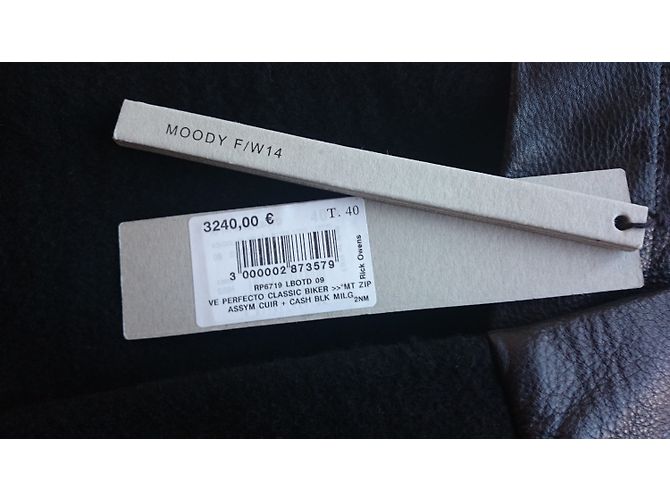 Rick Owens aus Leder und Kaschmir, Größe IT40 Schwarz - Ansicht 8