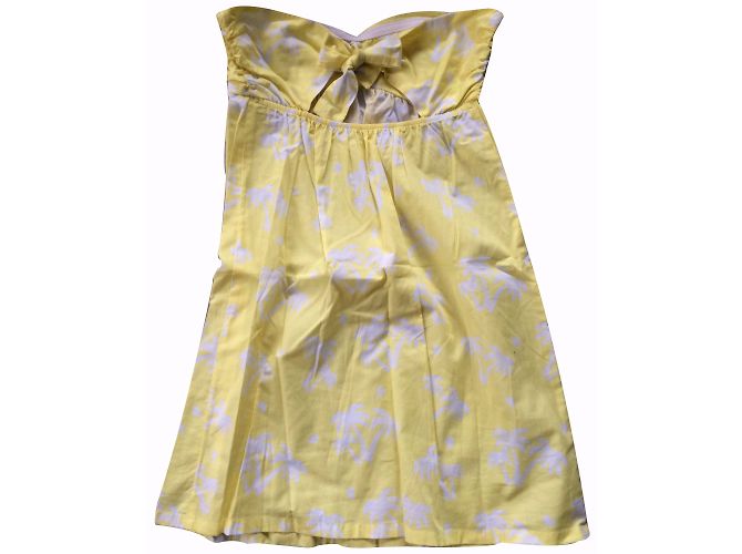 Autre Marque Vestido bustier Princesse Tam Tam amarillo con estampado de palmeras 38 - vista 2