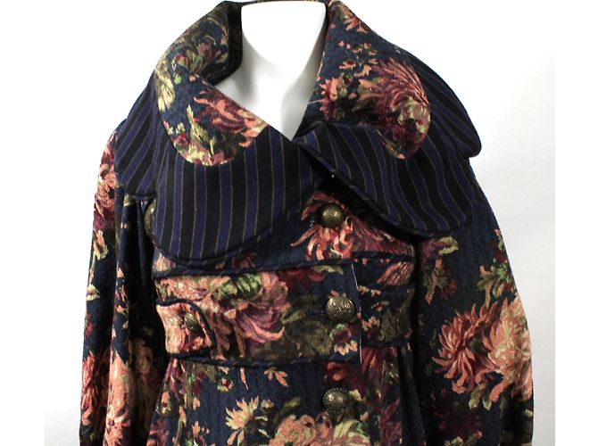 Kenzo Mantel im Empire-Stil mit Blumenmuster Mehrfarben - Ansicht 4