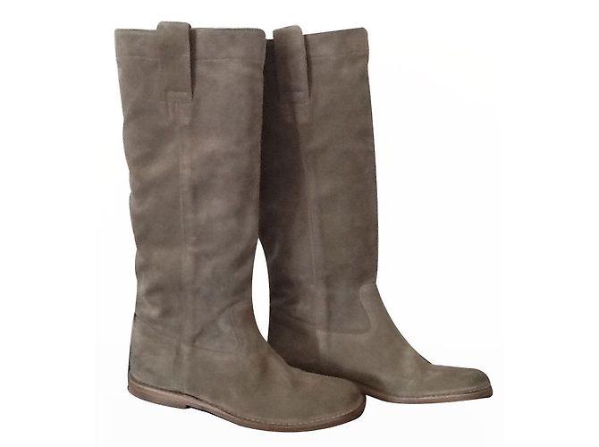 Autre Marque Khaki Stiefel aus Hirschleder Größe 38 - Ansicht 2