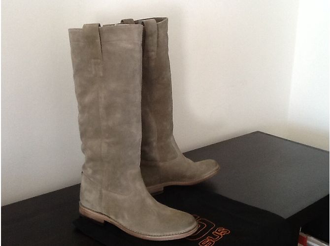 Autre Marque Khaki Stiefel aus Hirschleder Größe 38 - Ansicht 3