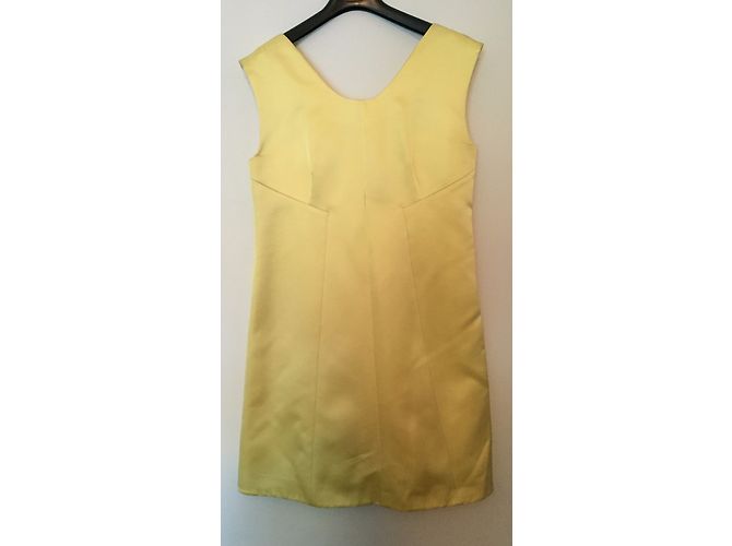 Autre Marque Vestido mini de seda amarillo Aquascutum - vista 5
