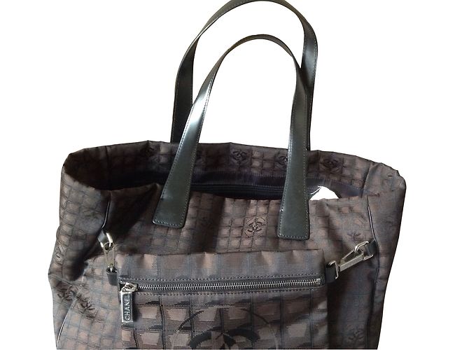 Chanel CC Logo Canvas Tasche Braun - Ansicht 2