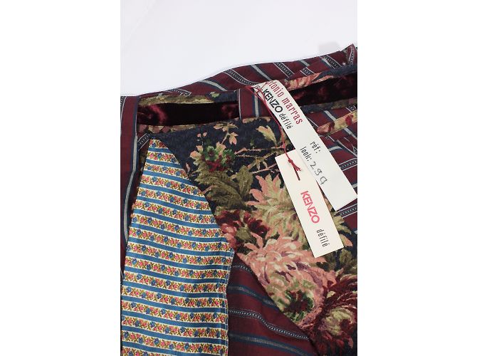 Falda Kenzo Runaway Rojo Oscuro Algodón Estampado Floral Burdeos - vista 5