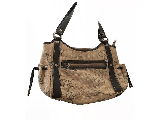 Autre Marque Borsa Gil Holster beige in tessuto - vista 2