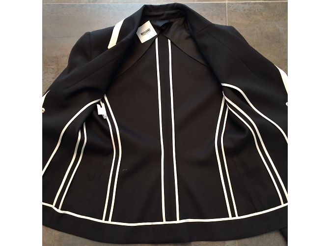 Blazer Moschino Cheap And Chic Negro con Perla Decorativa - vista 8