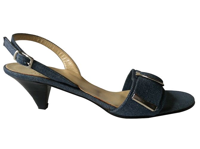 Sandali sling-back Hugo Boss in denim blu - vista 2