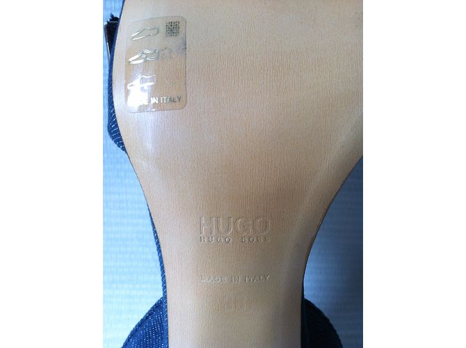 Sandali sling-back Hugo Boss in denim blu - vista 7