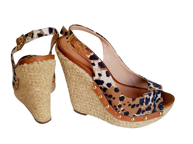 Autre Marque Mules de cuña Schutz Pip estampado leopardo 36 Estampado de leopardo - vista 2