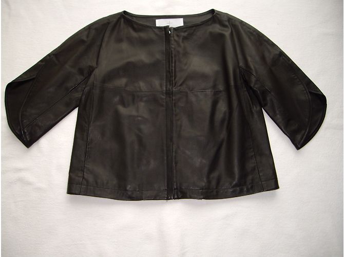 Thakoon Addition Lederjacke aus schwarzem Lammfell - Ansicht 3