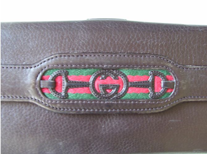 Cartera Gucci de cuero marrón Castaño - vista 3