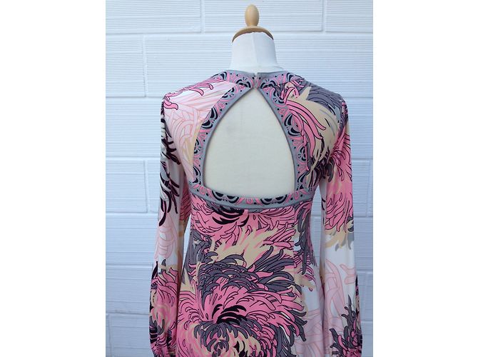 Vestido curto Hale Bob estampado com decote em V e pérolas Multicor - vista 4